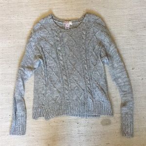 Gray knit sweater